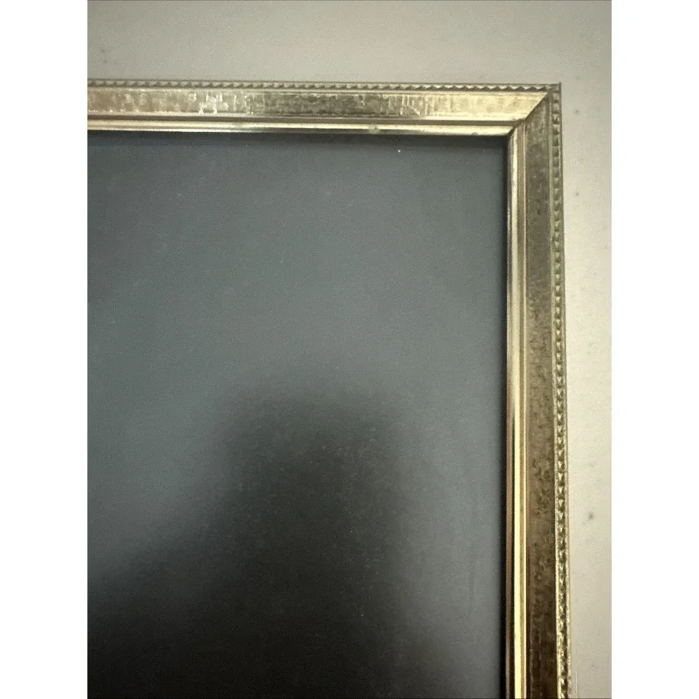 Vintage Gold Metal Double Picture Photo Frame Ornate 8x10 Red Felt Back Glass